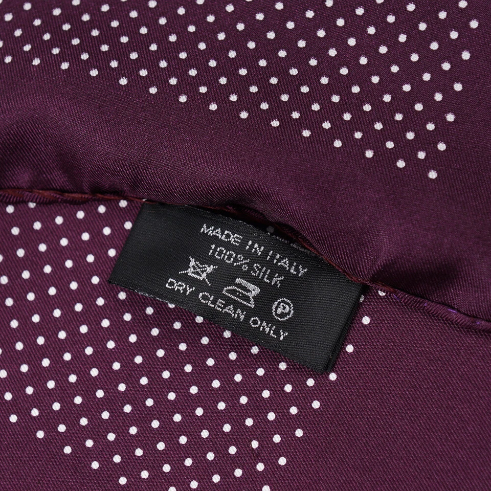 Nuevo $180 TOM FORD Ciruela Púrpura Punto Estampado Seda Cuadrado de Bolsillo Foto 4 de 4