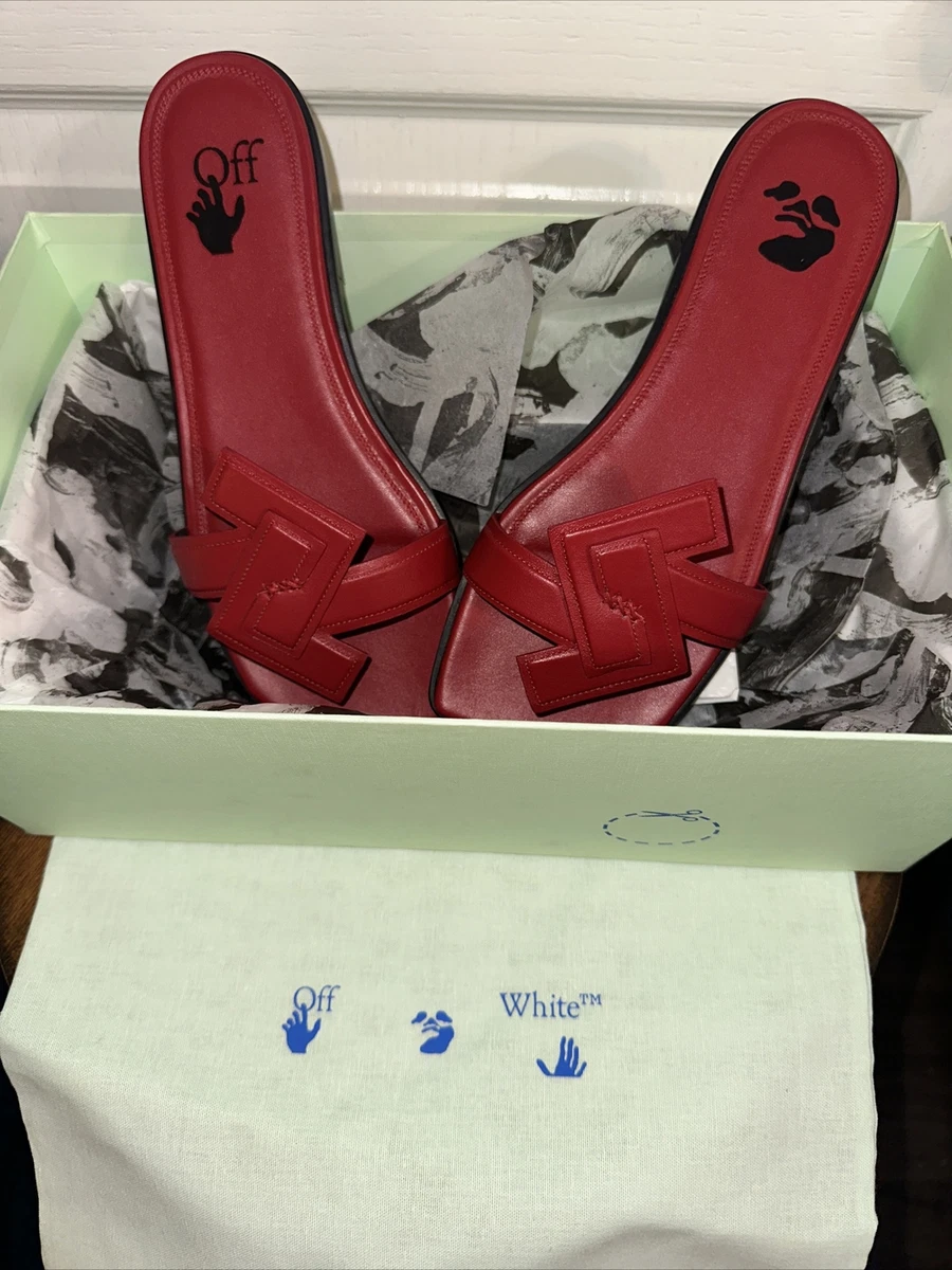 Red and white designer on sale shoes