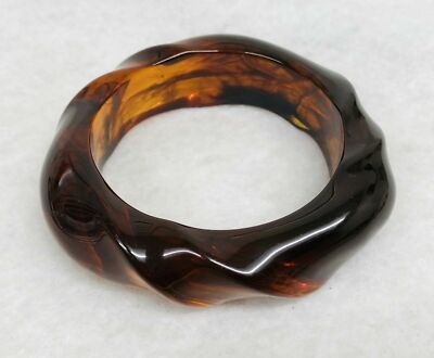 Vintage Chunky Lucite Faux Tortoiseshell Bakelite Amber 