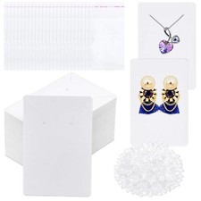 400 Pcs Earring Cards Holder with Packaging Bags for Earrings Necklace Jewelry