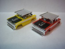 AFX NEW 2 BRONCO body's Yel  Red Factory Tissue Aurora Model Motoring HO MINT