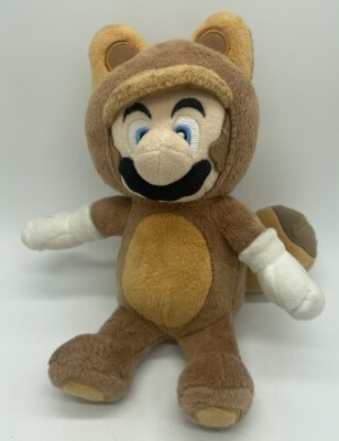 Super Mario Bros. 9  Brown Raccoon Tanooki Suit 3D Land Plush Toy Nintendo 2013