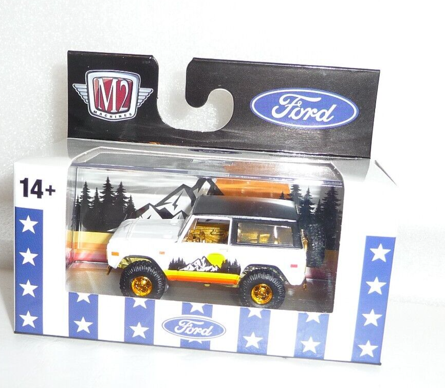 M2 Machines Gold Chase 1976 Ford Bronco 1:64 Diecast