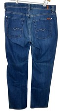 7 For all Mankind Men's Austyn Straight Leg Denim Jeans Size 36x33 Medium Wash