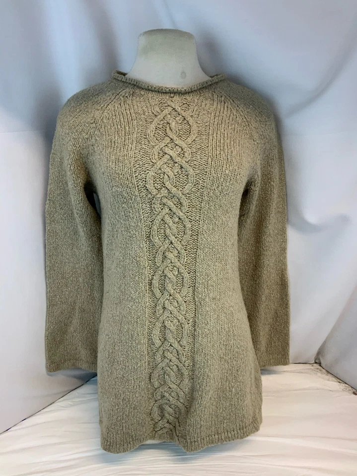 Suéter Royal Robbins Para Mujer’s L Bronceado Acrílico Nylon Algodón Lana Crew YGI A1-241 Foto 2 de 4