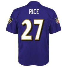 Ray Rice NFL Baltimore Ravens Mid Tier Home Purple Jersey Youth (S-XL)