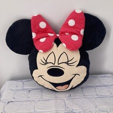 Disney 13"x13" Minnie Mouse Decorative Accent Pillow Pink Black Smiling Sleepy
