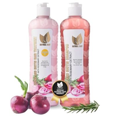 NATURAL SANT - Onion Biotin and Rosemary Shampoo & Treatment for Stronger, Thick