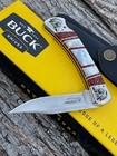 BUCK 110 **B. YELLOWHORSE CUSTOM I. CHIEF PEARL & RED GOLD QUARTZ FOLDING HUNTER — photo 6