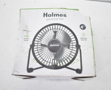 Holmes 4" USB Powered Adjustable Head Personal Desk Fan Black 32510033 12060
