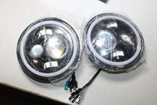 Universal 7" Round Led Headlights Halo DRL Hi/Lo