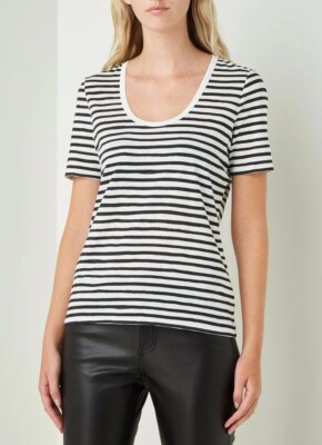Damen T SHIRT gestreift weiß schwarz MARC O' POLO Größe L NEU mit Etikett