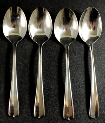 Oneida GALA IMPULSE Place / Oval Soup Spoons * Set of 4 * Stainless 6 3/4''