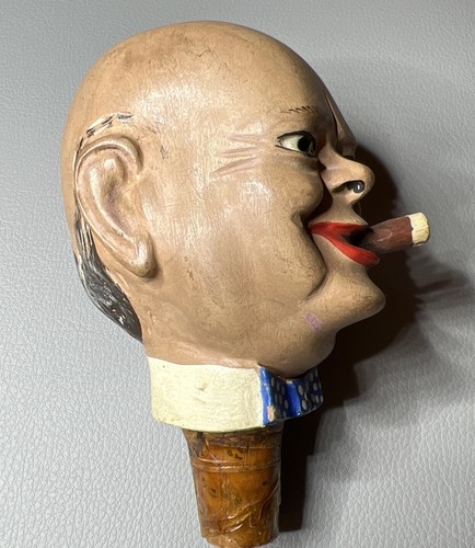 Vintage Achatit Winston Churchill Cork Bottle Stopper - Picture 3 of 7