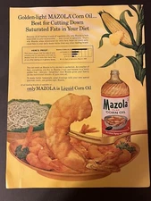 Vtg-Golden-Light Mazola Corn Oil is Liquid Corn Oil-Best for Cutting Down Fat-Ad
