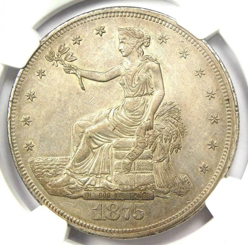 1875-CC TRADE DOLLAR *NGC UNC* RARE CC Dollar *SUPER FAST SHIPPING!!!