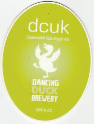 GEBRAUCHTER PUMPENCLIP VORNE - TANZENDE ENTE BRAUEREI - DCUK PALE ALE