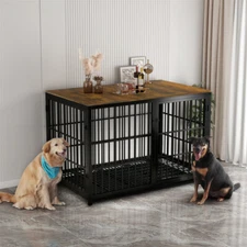 Heavy Duty Dog Crate M-XXL Kennel for High Anxiety Dogs Indestructible Pet Cage