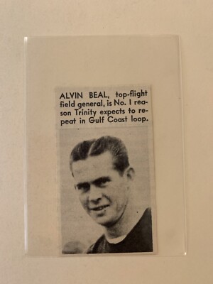 Alvin Beal Trinity College 1954 S&S Football Pictorial CO Panel