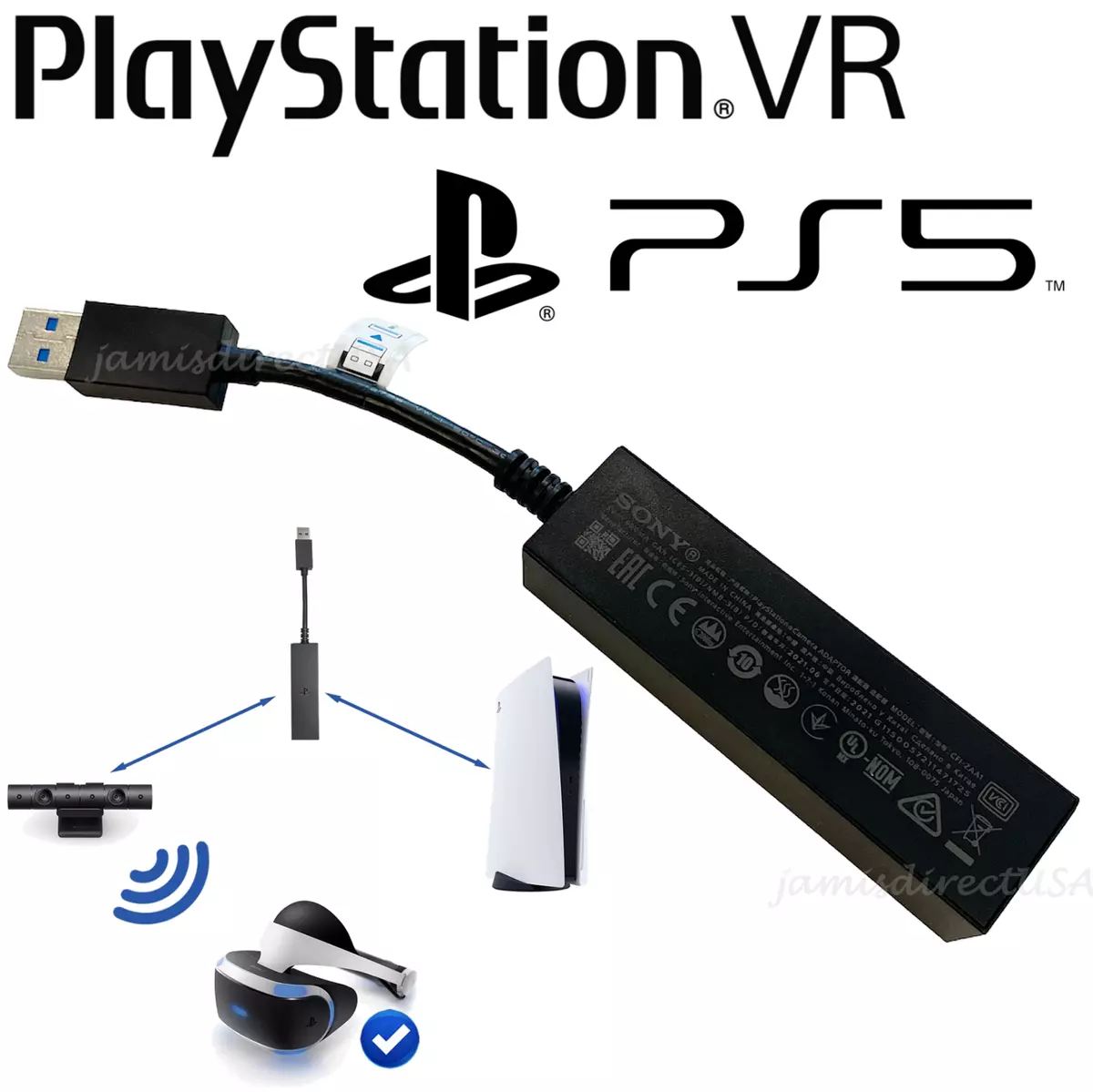 Official PSVR to PS5 Cable PS5 PS4 VR 4 PS5 VR Connector Set Mini