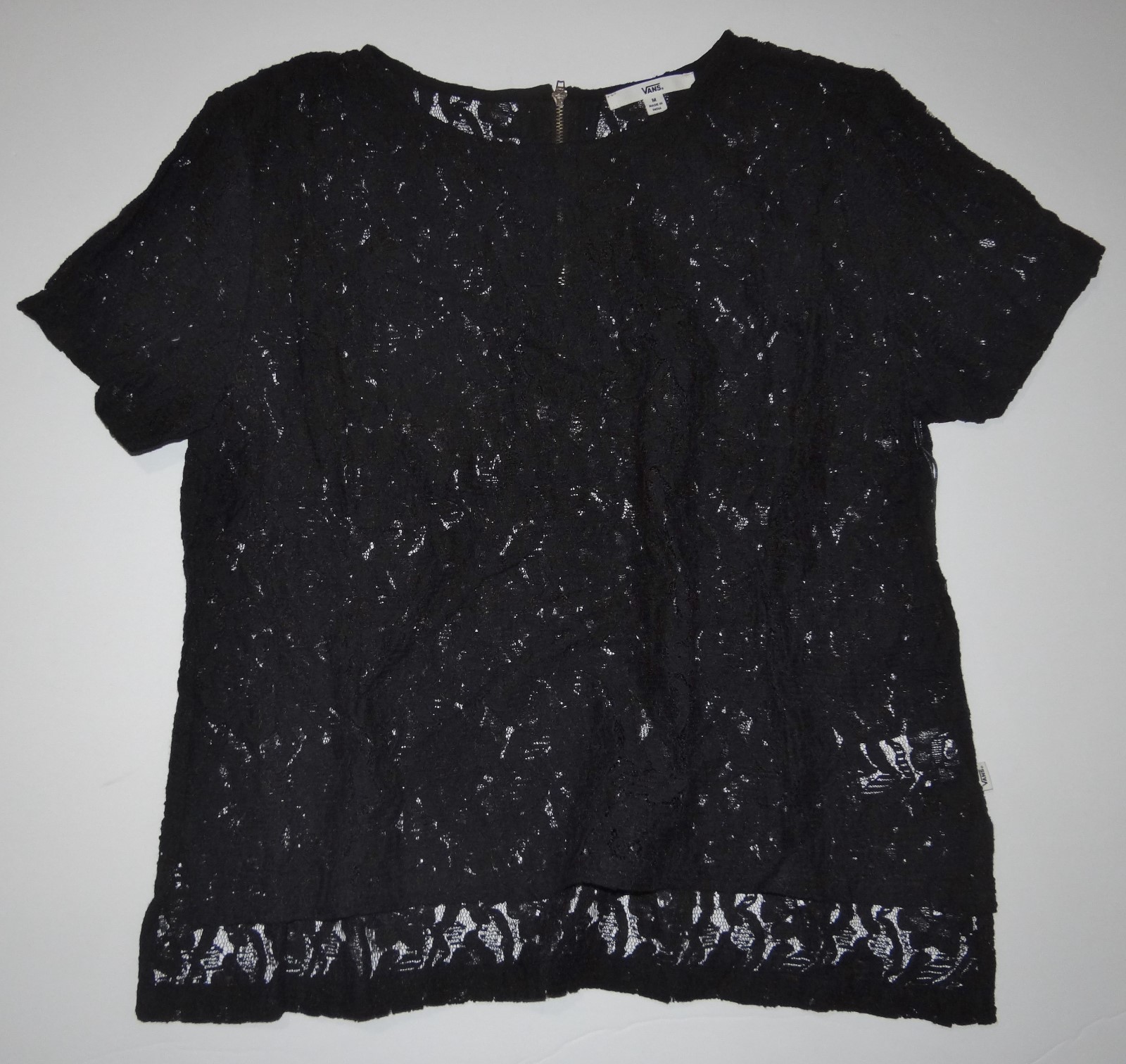 Vans Womens Medium Collision Lace Knit Top - Soft & Stylish-image