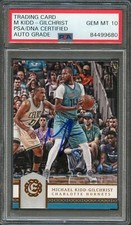 2016-17 Panini Excalibur #21 Michael Kidd-Gilchrist Signed Card AUTO 10 PSA Slab