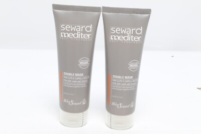 2 Helen Seward Mediter Bio Nurturing DOUBLE MASK For Dry Hair and scalp 4.05 oz