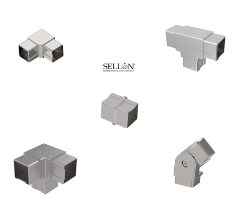 Acero Rechteckverbinder Cuadrado Tubo 40x40 Conector en T, Eck-Verbinder 90° - Imagen 2 de 14