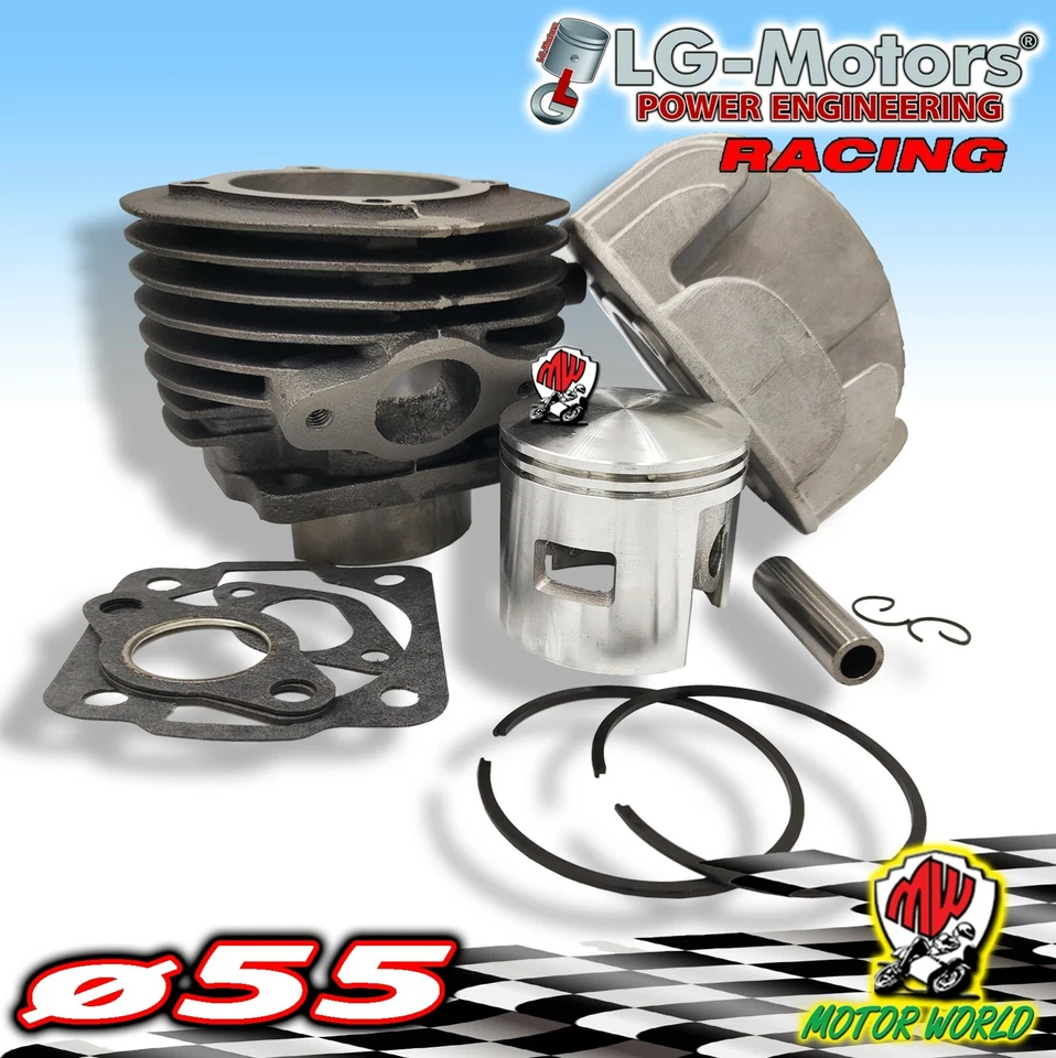 LG-MOTORS GRUPPO TERMICO CILINDRO PIAGGIO VESPA 50 PK S XL HP APE D.55 MODIFICA 102CC