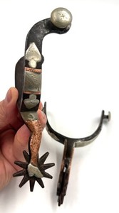 Vintage Western Cowboy Gal Leg Spurs NO STRAPS - Mixed Metal Silver, Copper