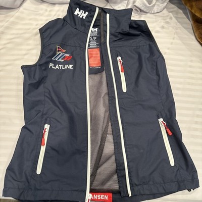 Helly Hansen Flatline Sailing Vest Mens Small Navy NWT YC37 Regatta Zip Vest