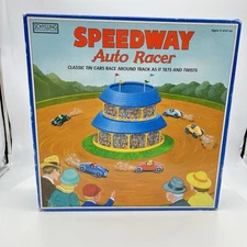 Schylling Speedway Auto Racer vintage-style tin wind-up race car game, new, box