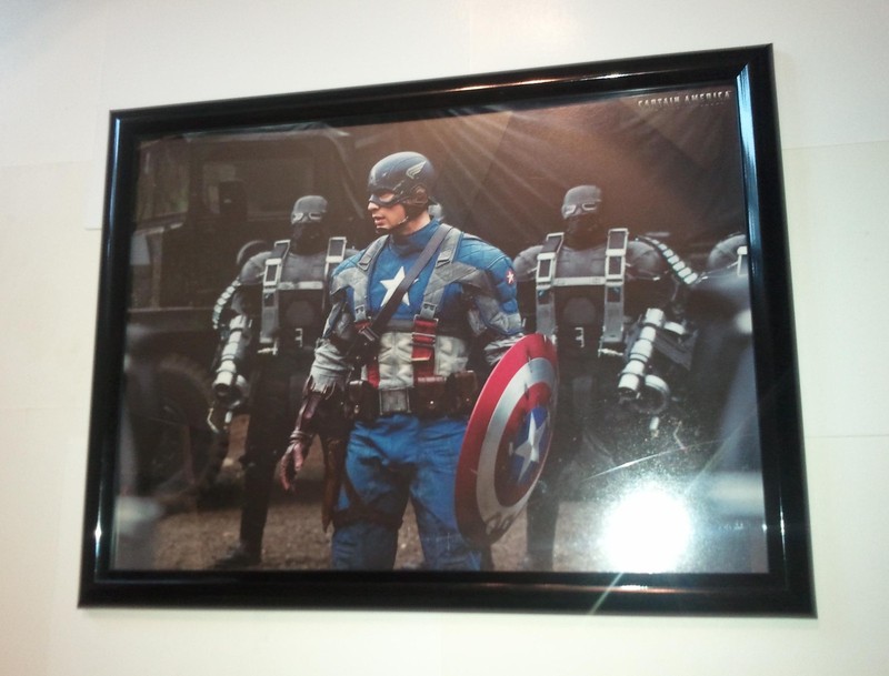 Captain America Poster 96 FRAMED First Avenger Movie Chris Evans New Shield Fire