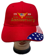 U.S. 250th Anniversary 1776-2025 USA FLAG Adjustable Cap Baseball Hat Lot 1-12pc