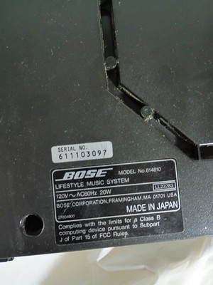 Bose Lifestyle Music Center Console Model 614810 AM FM CD System