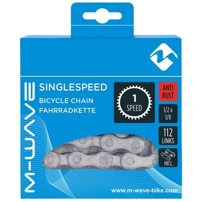 Fahrradkette M-Wave Single Speed / Nabengetriebe - Edelstahl - 112 Glieder