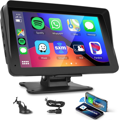 Podofo Wireless Carplay Autoradio 7'' Touchscreen Android Auto Airplay Bluetooth