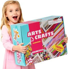 Arts and Crafts Kit for Kids - over 1600 Pieces of DIY Craft Supplies! Creative 