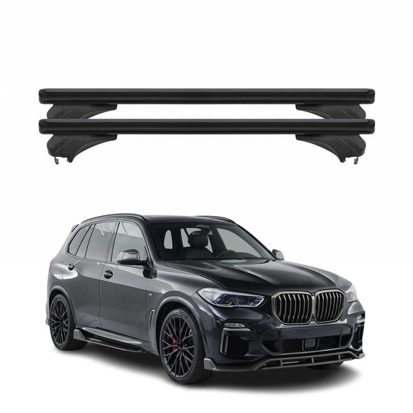 Menabo DachträGer GrundtäGer FüR BMW X5 G05 2019-2026 Aluminium Schwarz 2 Tlg-image