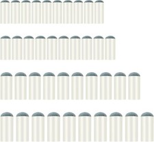 40pcs Slip On Pool Cue Tips, 4 Sizes Stick Tips No Glue or White Cyan