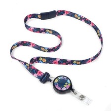 Vibrant Wildflowers 3 in 1 Badge Lanyard with Retractable Reel for Women