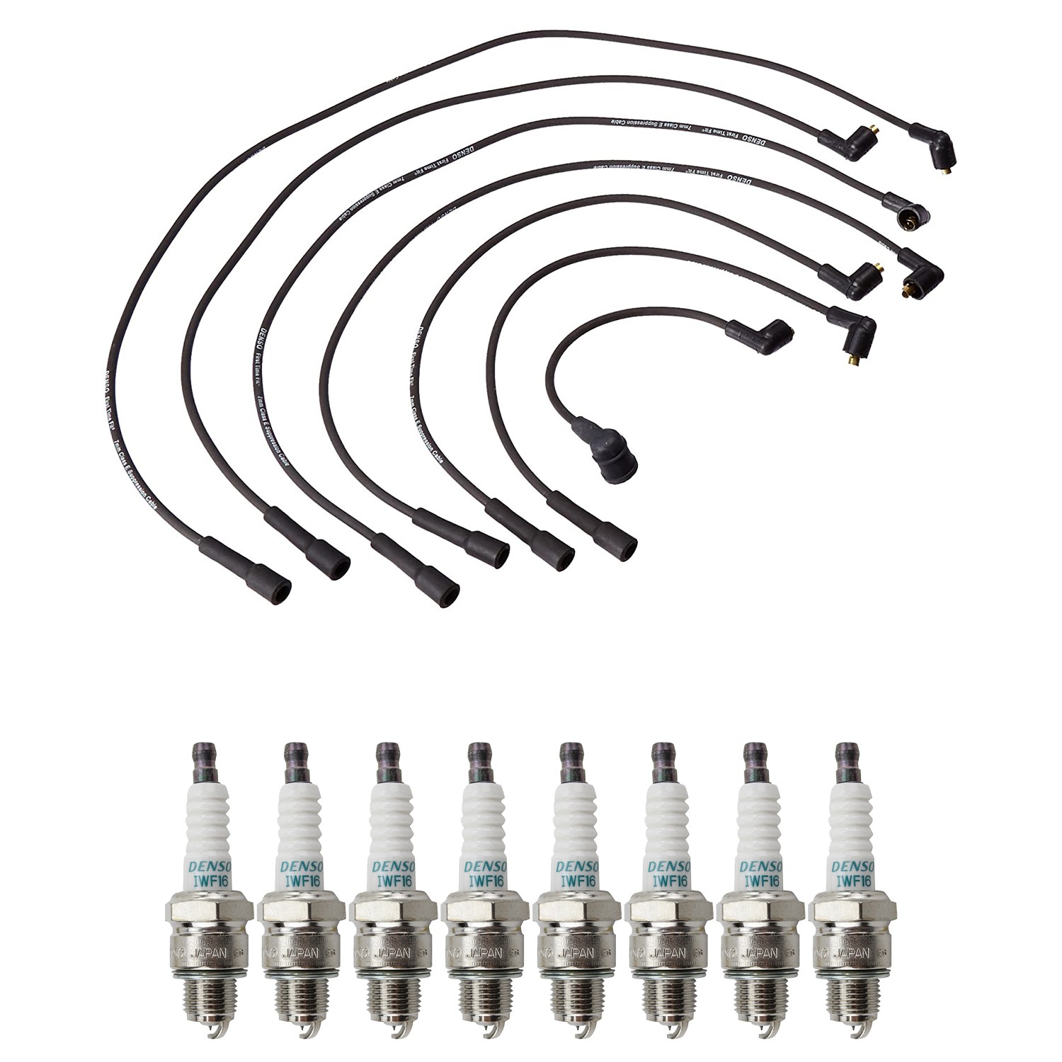 Denso Ignition Wire and Spark Plug Kit for Buick Skylark 1966-1967 5.6L V8