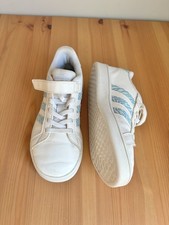 Adidas Youth Grand Court Athletic Sneakers Kids Size 13 White Blue