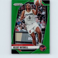 2024 Panini Prizm WNBA Kelsey Mitchell #64 Green Prizm Indiana Fever