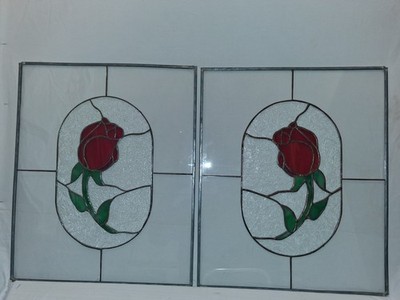Tiffany Style Stained Glass Rose