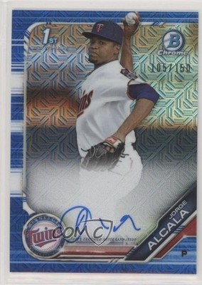 2019 Bowman Chrome Prospects HTA Choice Refractor 105/150 Jorge Alcala Auto 0c6
