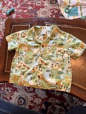 VTG Safari Print Button Up Short Sleeve Shirt 18 Months