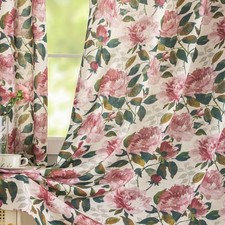 Floral Printed Curtains 72 Inch Length - Vibrant Pink Floral Curtains for Bed...