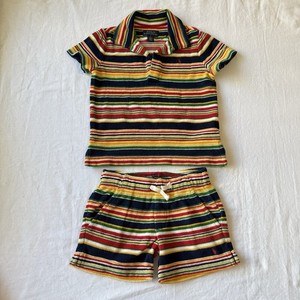 Polo Ralph Lauren Kids Toddler striped cotton terry polo shirt and shorts set