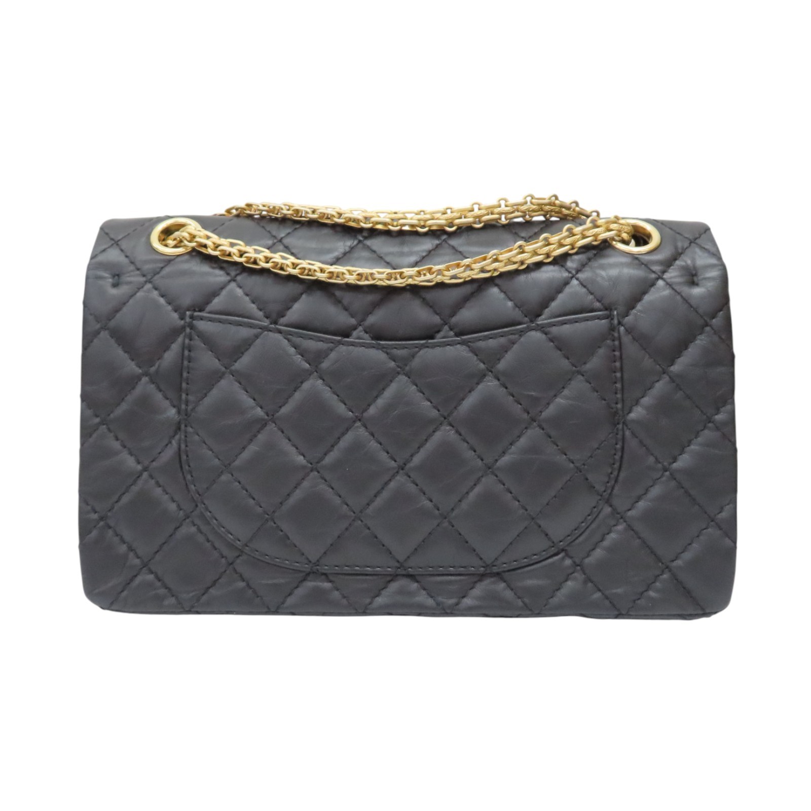 CHANEL Lucky Charms 2.55 Reissue Flap Shoulder Handbag Black Calfskin Leather thumbnail 2